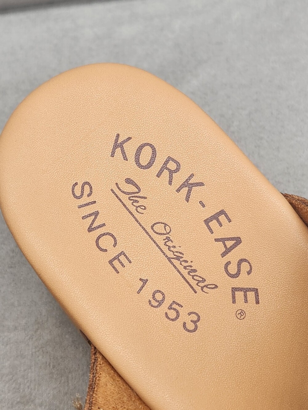 Kork-Ease Clogs 7 Brown Tan Leather Tay Patchwork Mules Scandinavian New $160 - Picture 14 of 16
